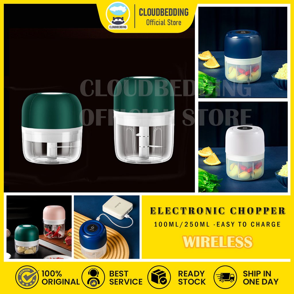 100ML 250ML Mini Electronic Food Chopper USB Charging Electric Chopper ...