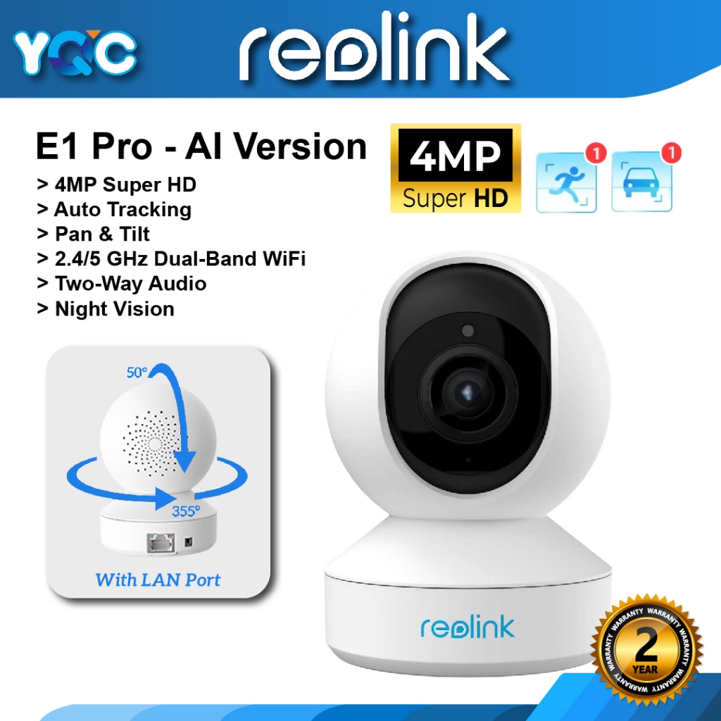 Reolink E1 Pro V2 AI Wireless PT Smart Home Camera CCTV IP 4MP