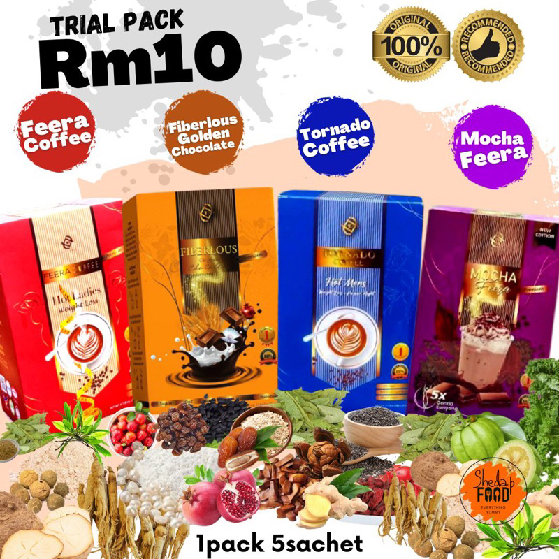 FEERA COFFEE TRIAL SET & THE GENG (shedapfood) | Shopee Singapore