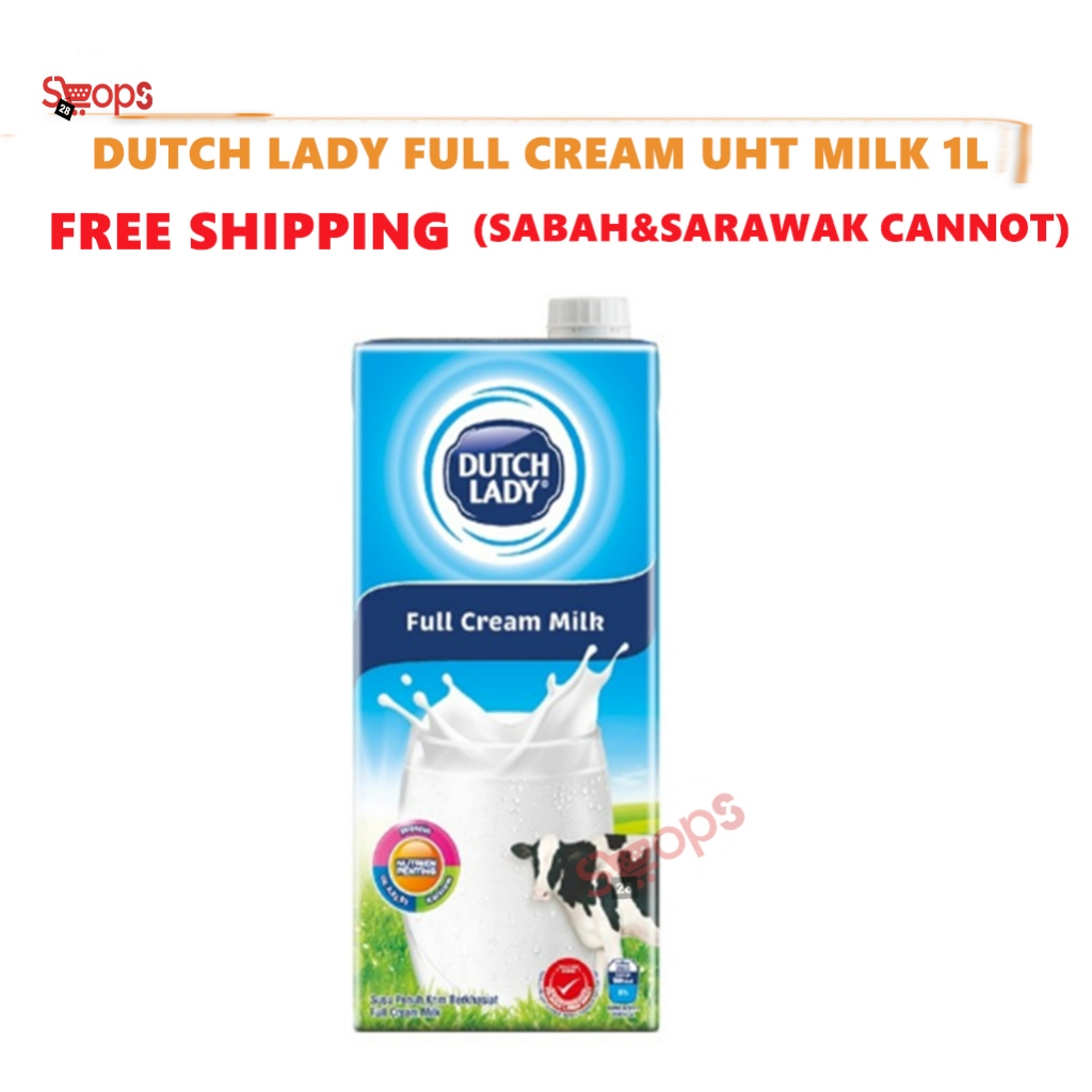 DUTCH LADY FULL CREAM UHT MILK 1L Shopee Singapore