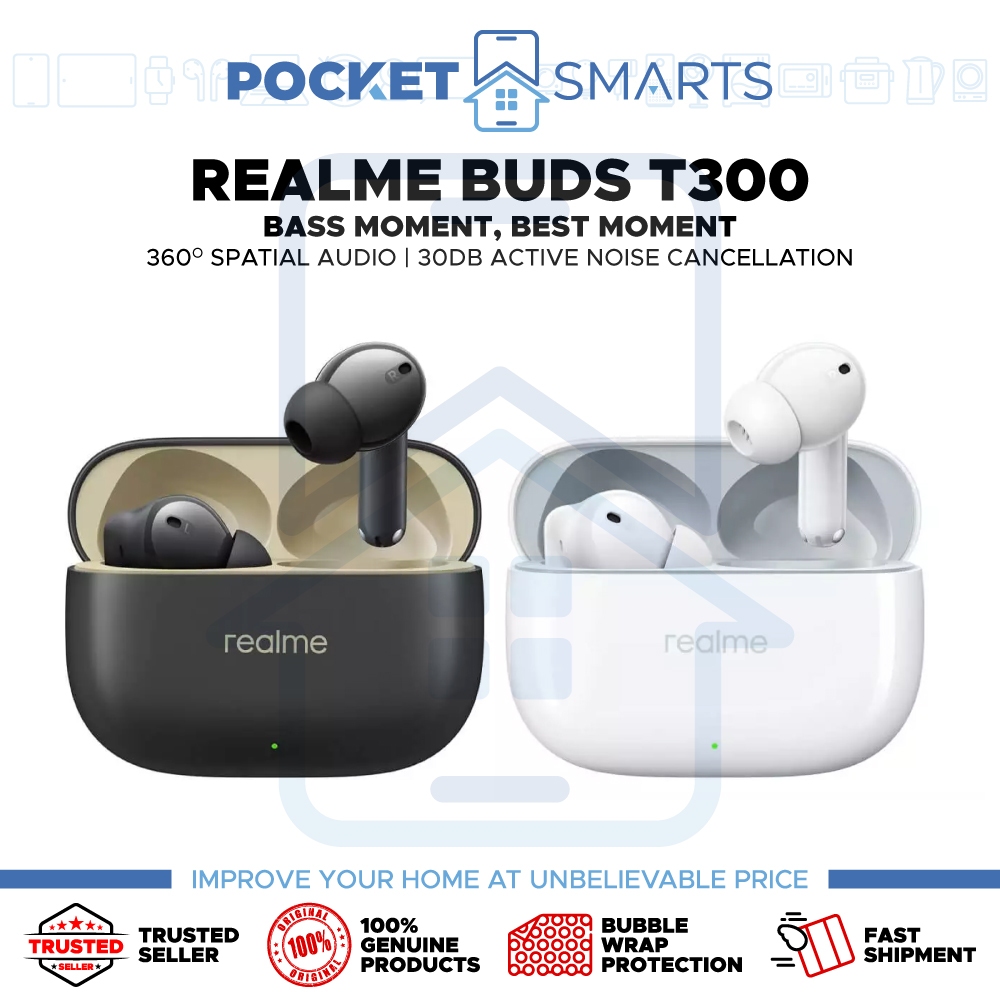 Original Realme Buds T300 True Wireless Earphone 30dB Active Noise  Cancelling