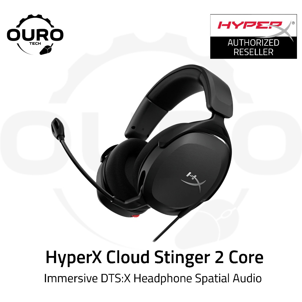 HyperX Cloud Stinger 2 Core Gaming Headset Headphone Immersive DTSX Headphone Spatial Audio