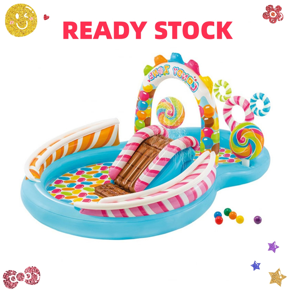 NEW Kolam Renang Candy Zone Play Center Play Pool Slide Swimming Pool
