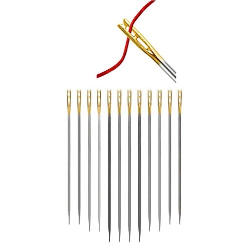 12 Pcs Self Threading Needle Set – Easy Sewing Needle Kit for Hand ...
