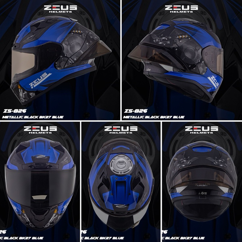 ZEUS ZS-826 Full Face Helmet | Shopee Singapore