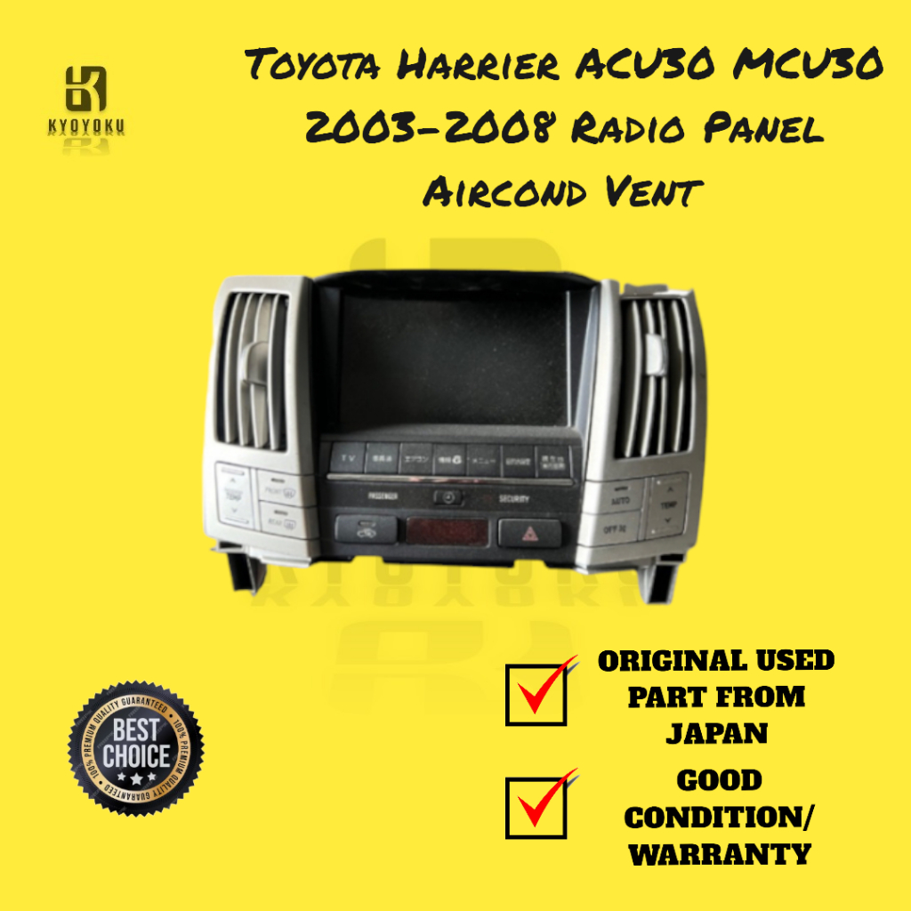 KYOYOKU-Toyota Harrier ACU30 MCU30 2003-2008 Radio Panel Aircond Vent ...