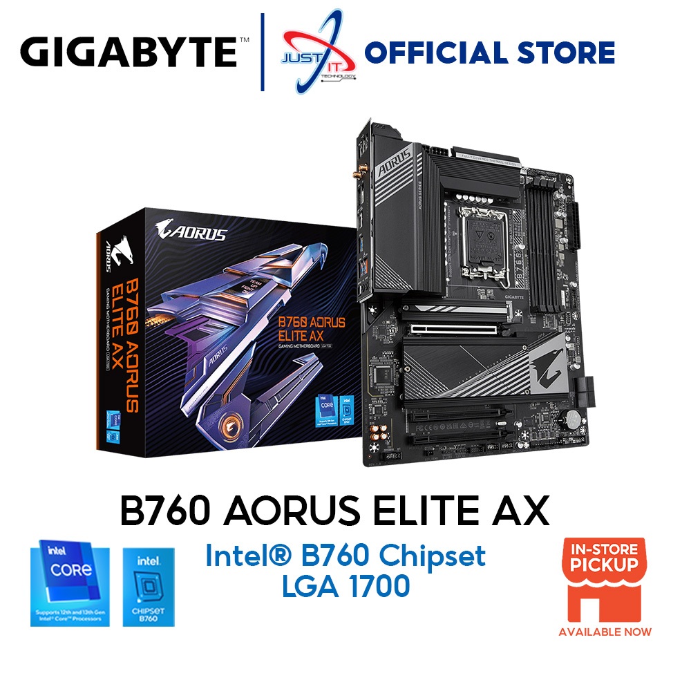 GIGABYTE B760 AORUS ELITE AX D5 / DDR5 LGA1700 GAMING MOTHERBOARD COMBO ...