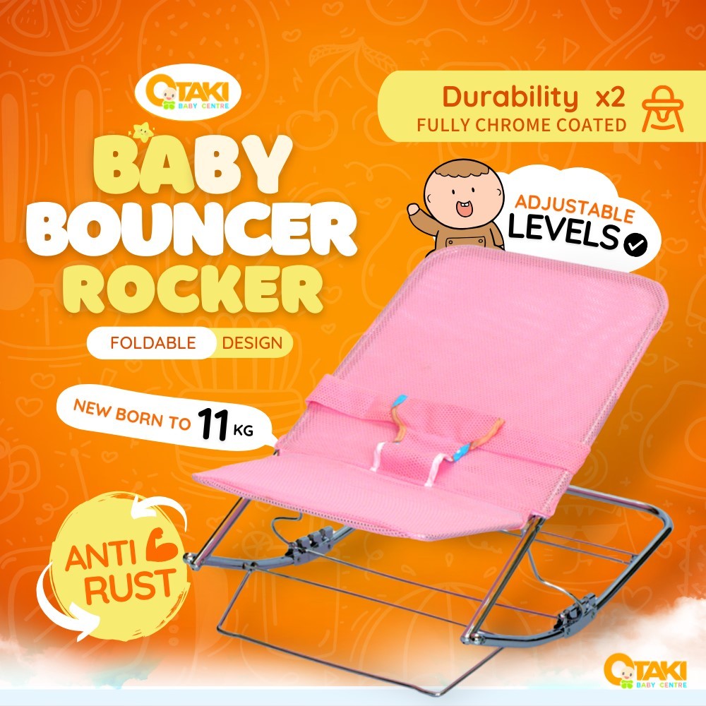 My Dear Baby Bouncer with Chrome Coating 19083 (Pink) Baby Rocker