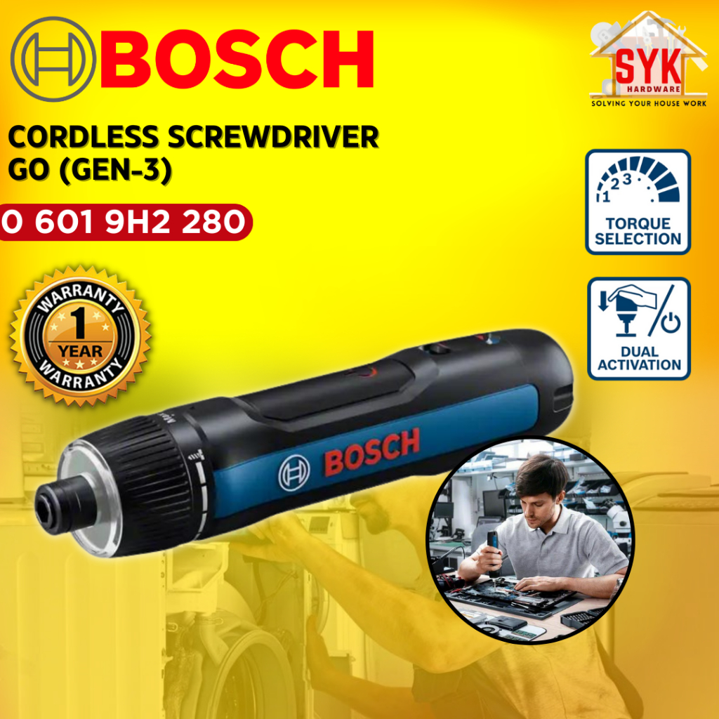 SYK Bosch GO3 GO 3 Gen 3 Cordless Screwdriver Hand Drill Power Tools ...
