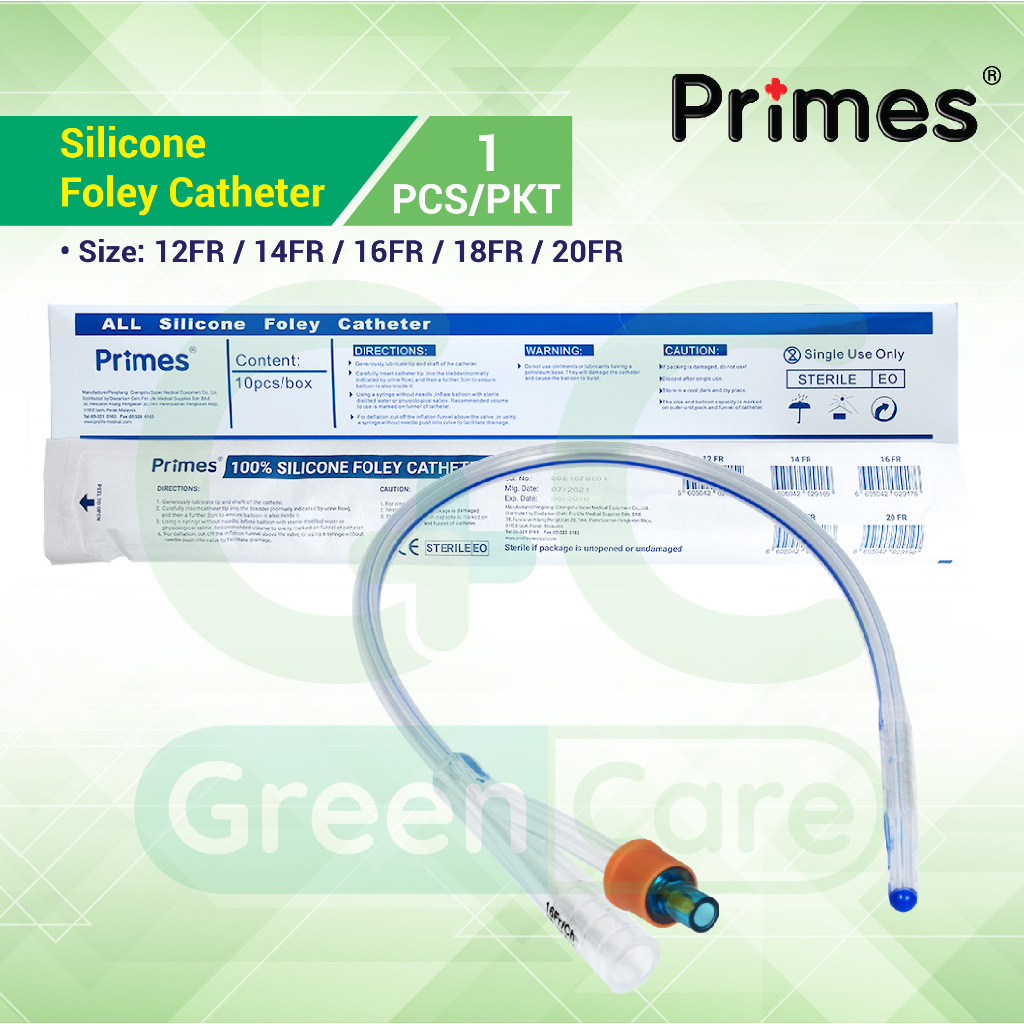 Primes Silicone Foley Catheter 12FR 14FR 16FR 18FR 20FR | Shopee Singapore