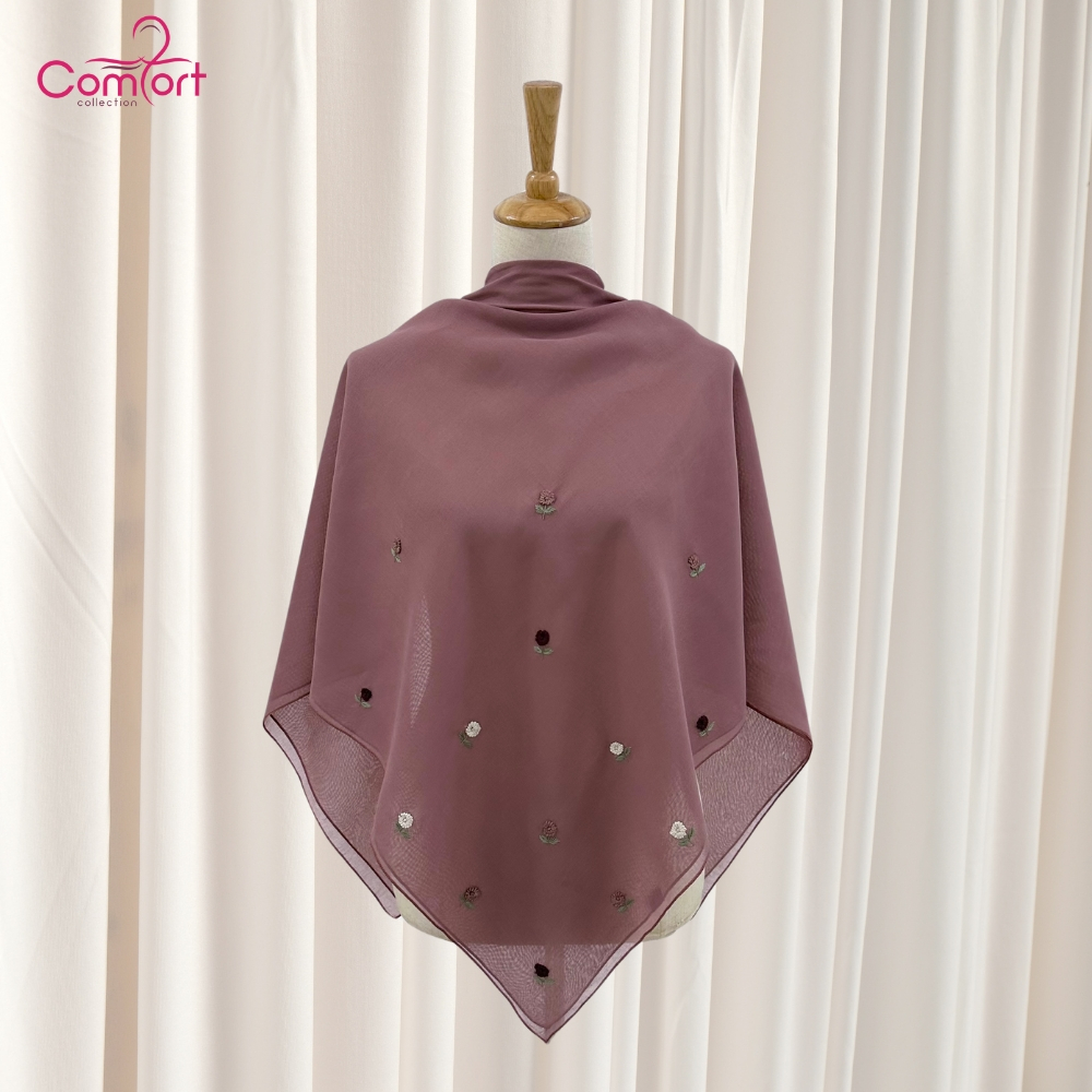 HIDAYU PREMIUM] Bawal Sulam Tangan Suria Tudung Bawal Cotton