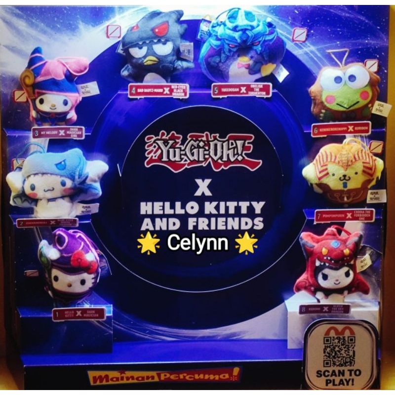 McDonald's McD Mcdonalds Mekdi Happy Meal Toy YuGiOh X Sanrio Hello