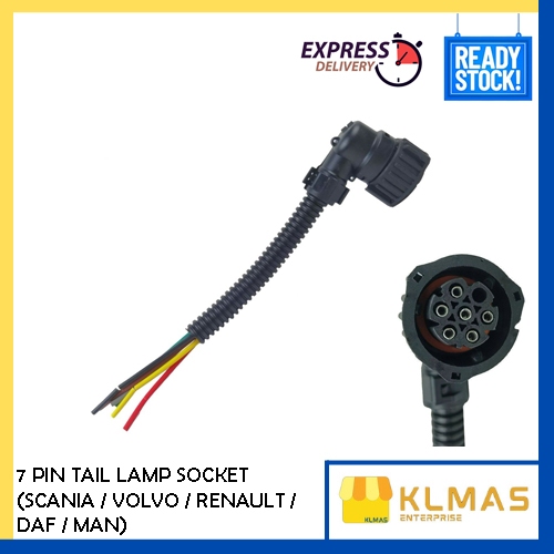 7 PIN TAIL LAMP SOCKET (SCANIA / VOLVO / RENAULT / DAF / MAN) | Shopee ...