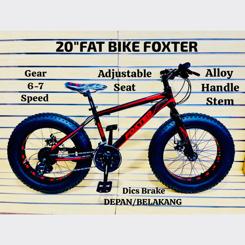 FAT BIKE 20 inch Basikal Bicycle Fat Bike BASIKAL BUDAK basikal kanak kanak FOXTER FAT BIKE BASIKAL BMX Shopee Singapore