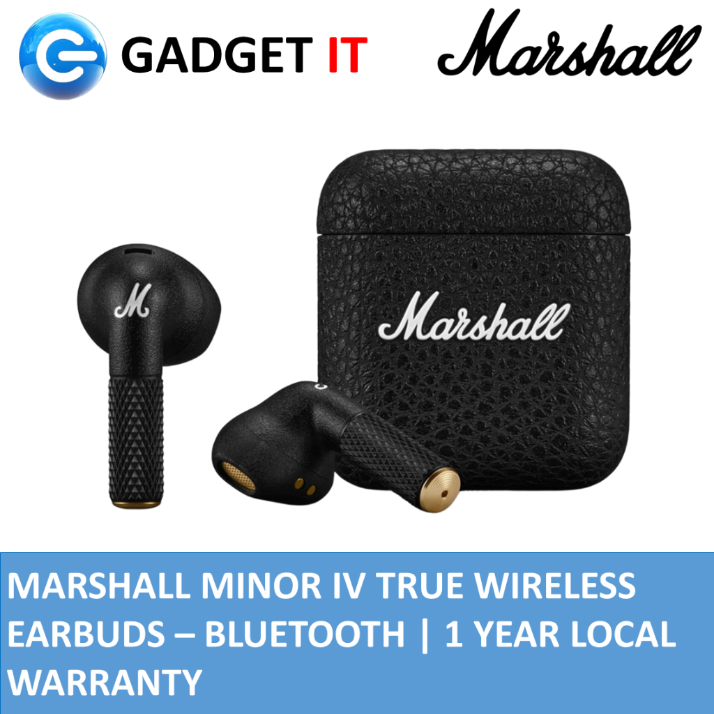 MARSHALL MINOR IV TRUE WIRELESS EARBUDS – BLUETOOTH | 1 YEAR LOCAL ...