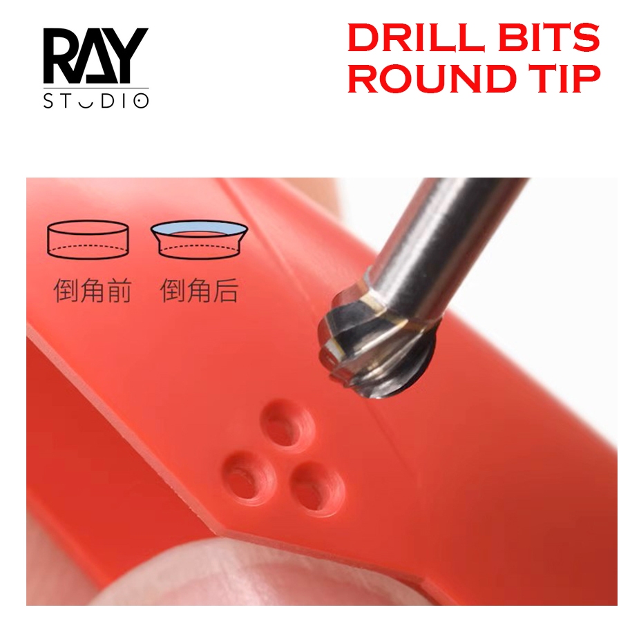 [ RAY STUDIO ]PPBB DRILL BITS ROUND TIP ROUND BALL BURR MODEL KITS ...