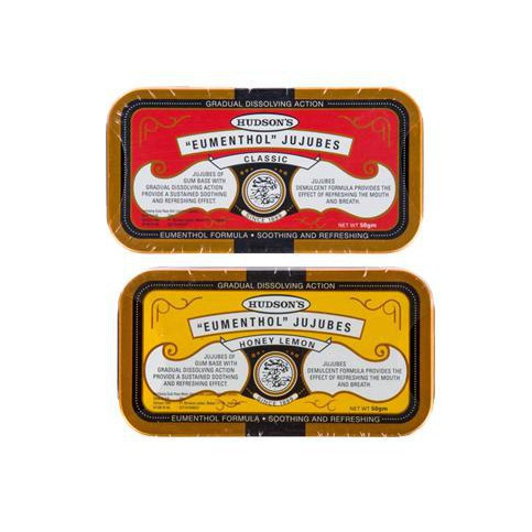 Hudson's Eumenthol Jujubes Tin 50gm | Shopee Singapore