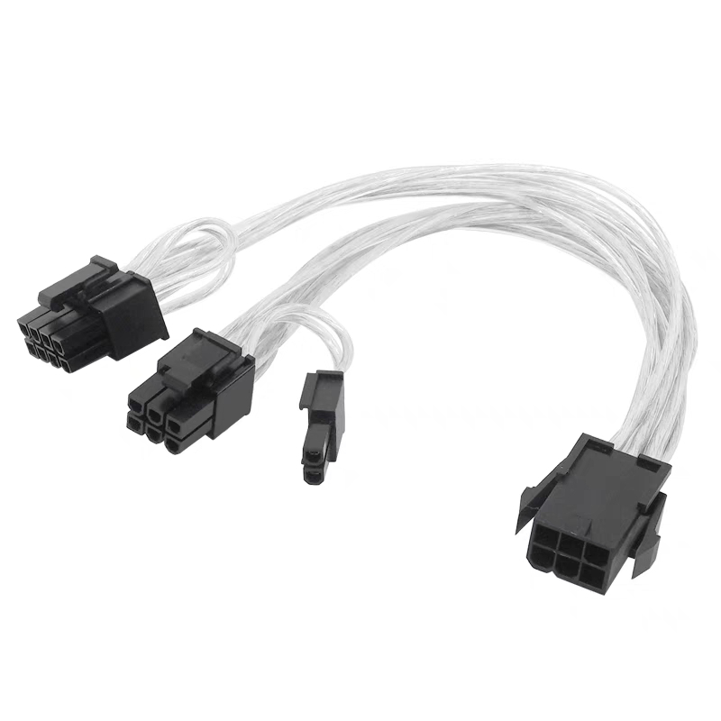 6 pin to Dual 8 pin (6+2) pcie cable for graphic card GPU splitter PCIE ...