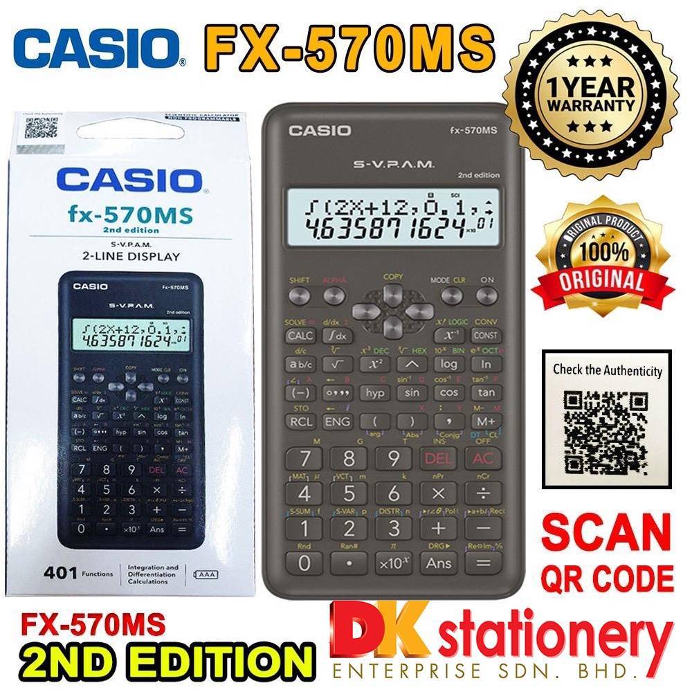 NEW 2024 Casio Scientific Calculator FX-570MS 2nd Edition Scientific ...