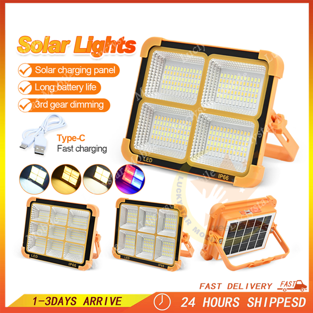 Solar Charge Outdoor Light 288 LED USB Rechargeable Waterproof Super ...