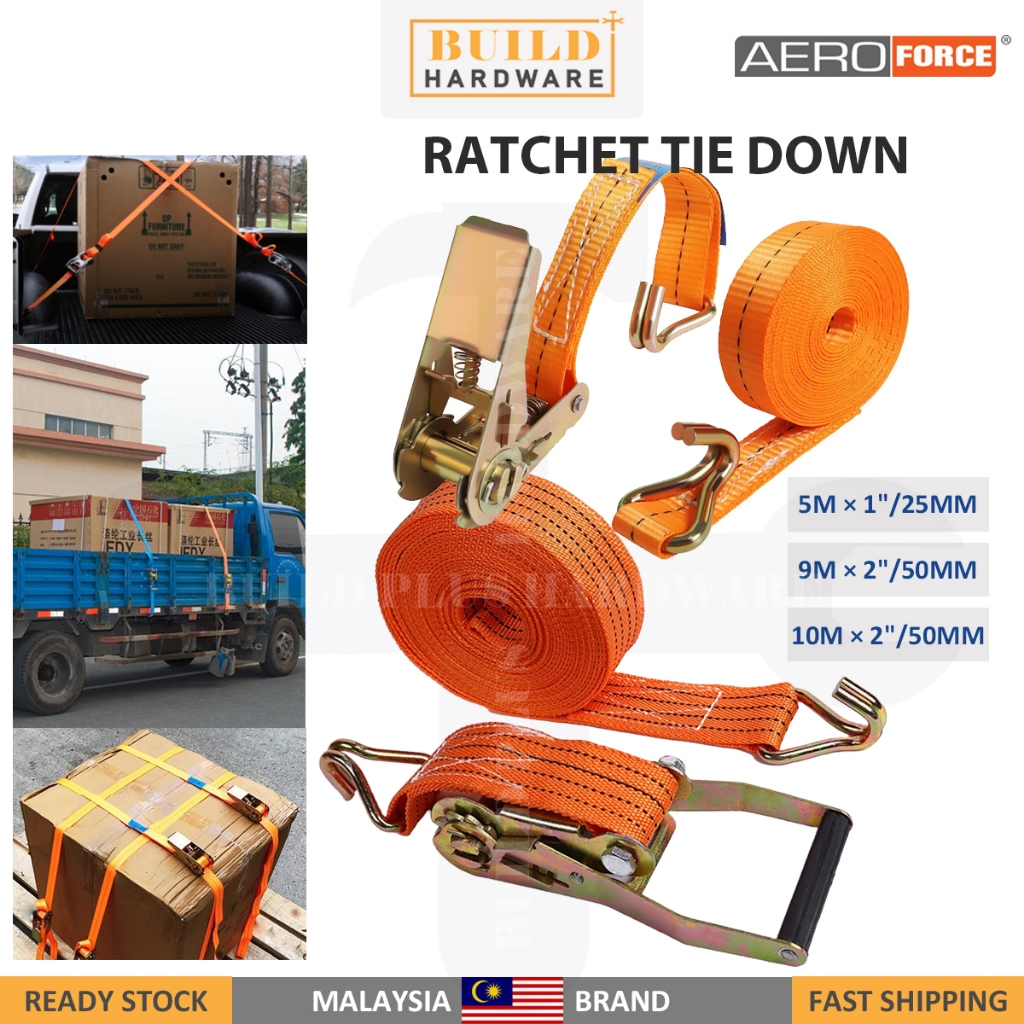 Ratchet Tie Down 5m/9m/10m Lashing Straps Hook Cargo Belt Luggage Bag ...