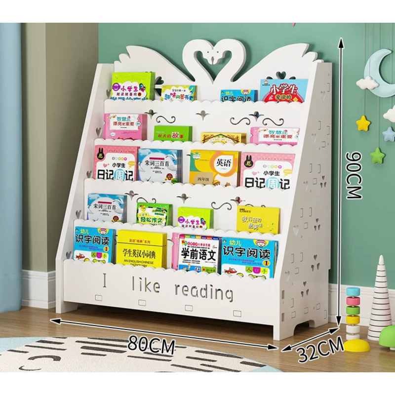 DIY Ikea Style Bookshelf Kids Story Book Storage Rack Book Rack Rak ...