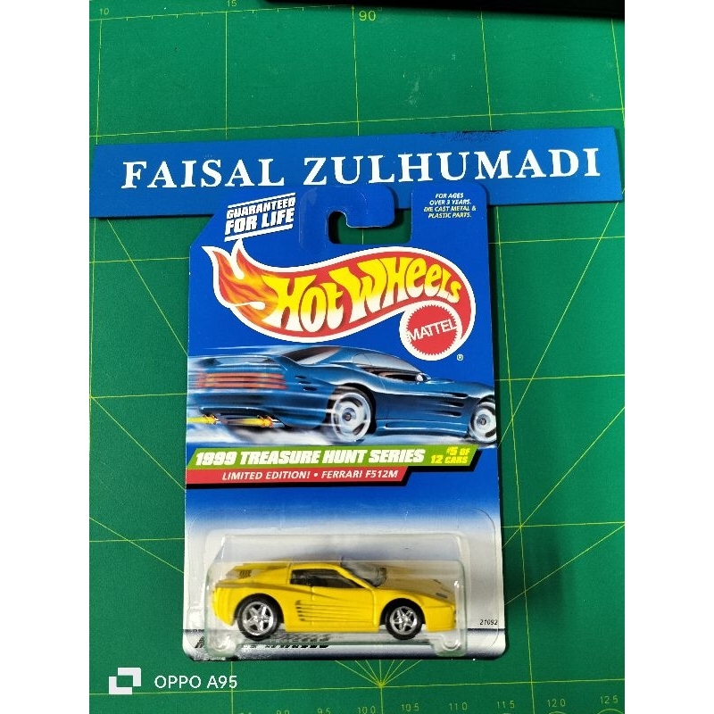 Hot Wheels Ferrari F512M Yellow Limited Edition 1999 Treasure Hunt ...