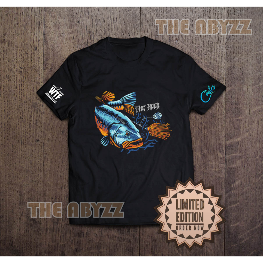 The Hook Tshirt Fishing Jigging Casting Microfiber Quick Dry Anglers ...