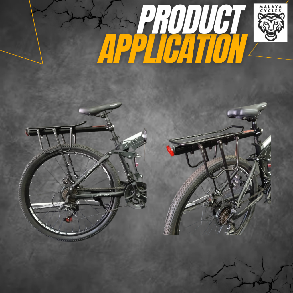Carrier Basikal Folding MTB Cargo Back Seat Bike Rack Tempat Duduk Besi ...