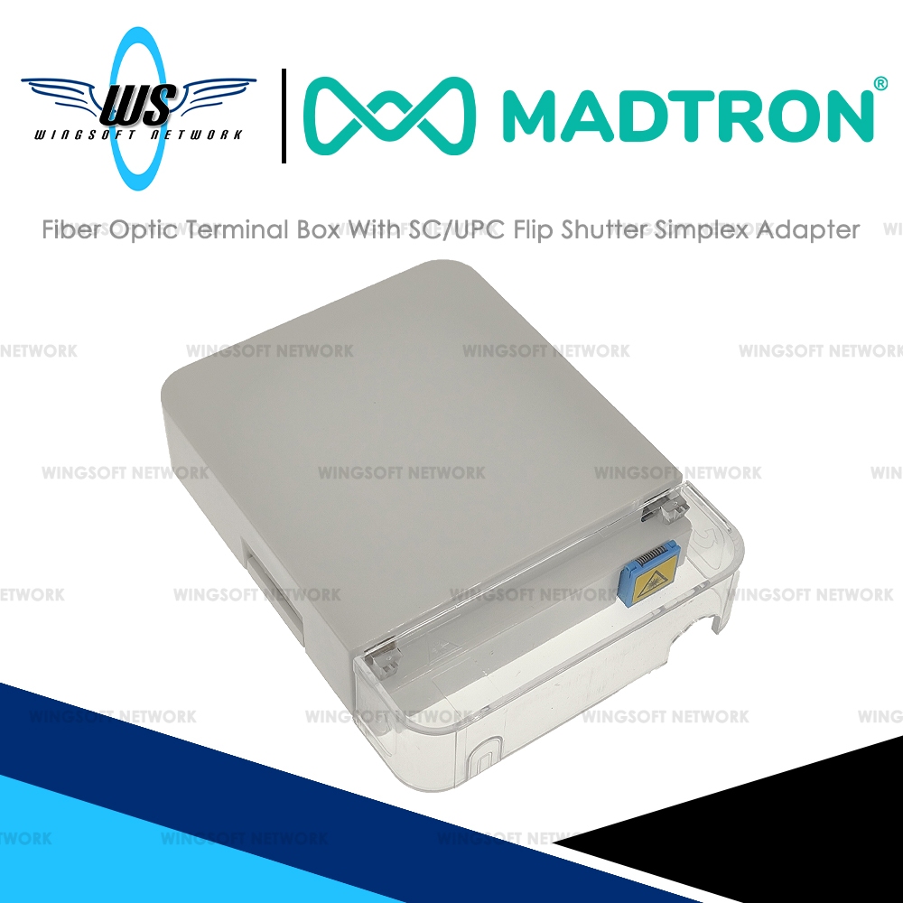 MADTRON 1 Port Simplex FTTH Fiber Optic Termination Box Wall Socket ...