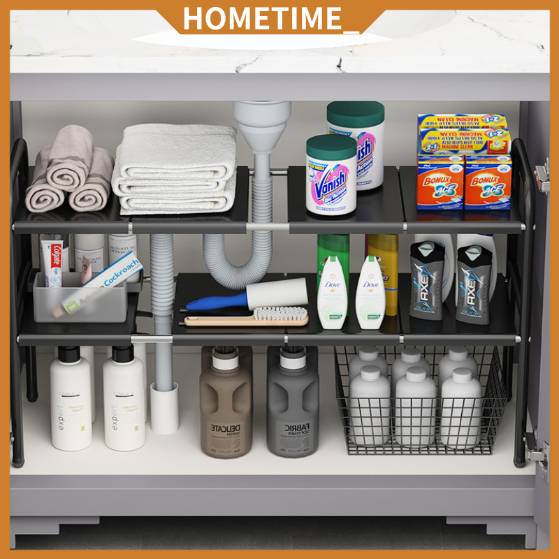 Rak Dapur Sink Rack Expandable Stainless Steel Rak Bathroom Under Sink