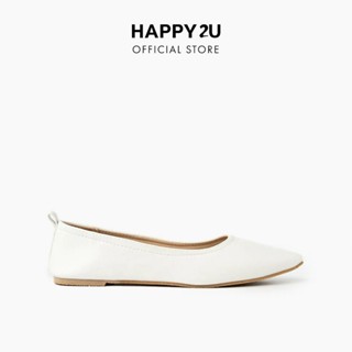 White hot sale flat pumps