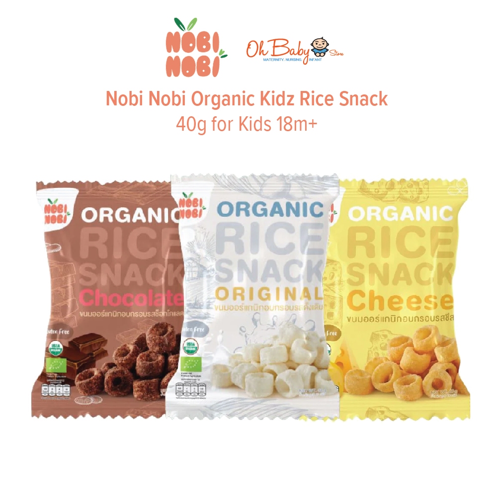 Nobi Nobi Organic Kidz Rice Snack For Kids 18m+ (40g) | Shopee Singapore
