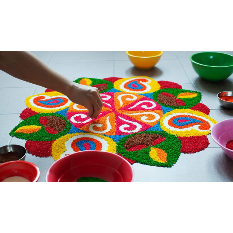 Fruity Fragrance Colourful Rangoli Kolam Arisi/Colour Rice (515g)(10