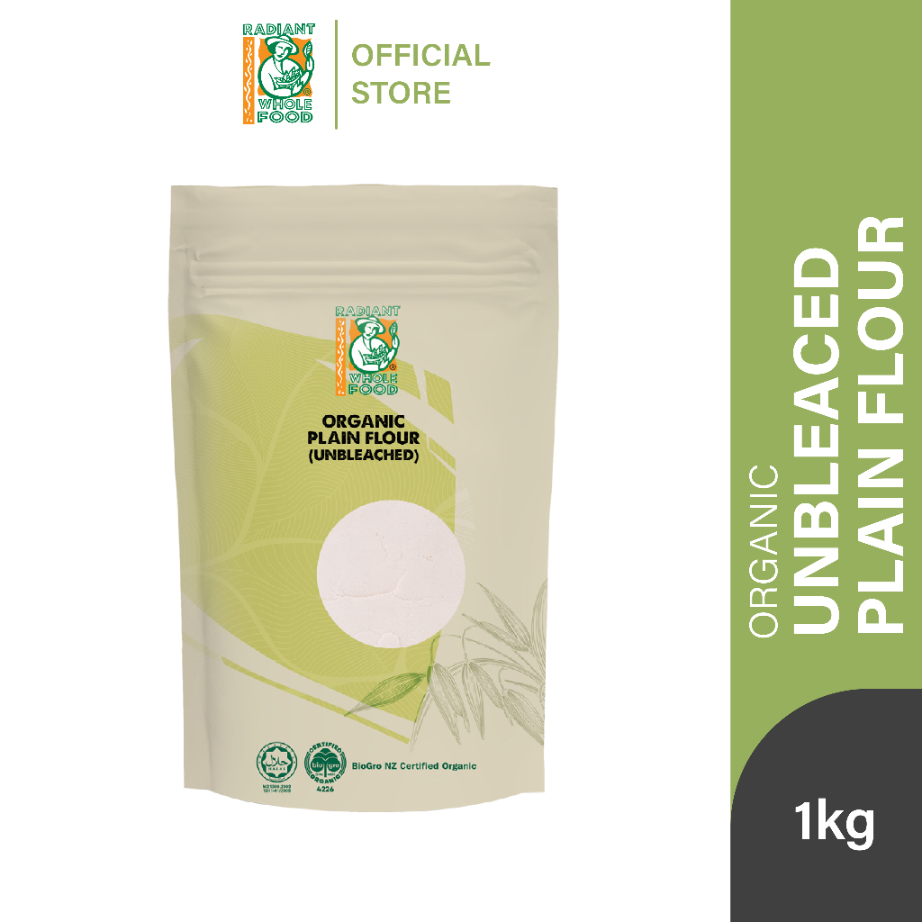 Radiant Organic Unbleached Plain Flour (1kg) | Shopee Singapore
