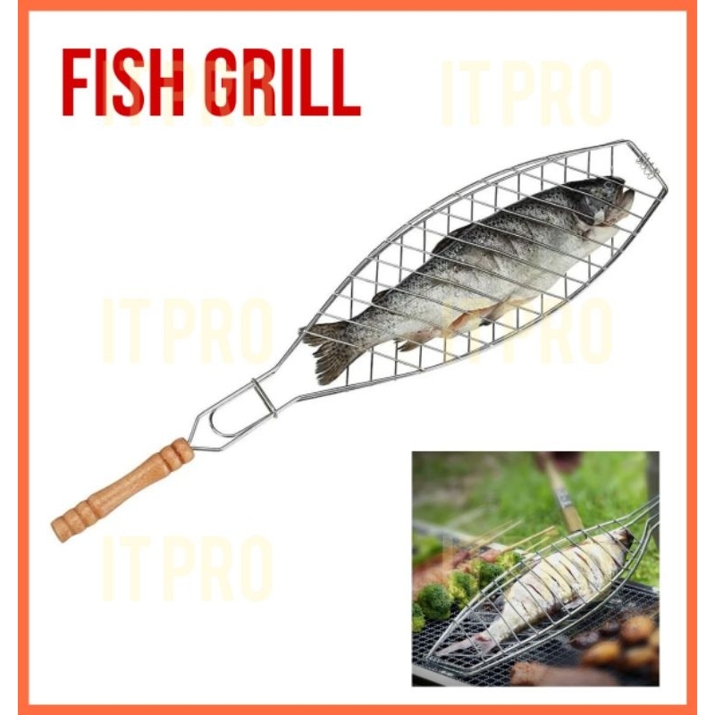 PRO Fish Grill Mesh Net Grill Fish Chicken Fish Chicken Grill Net/ BBQ ...