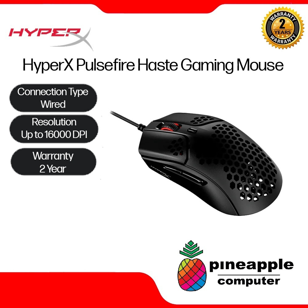 HyperX Pulsefire Haste - Gaming Mouse Wired Ultra-light Hex Shell ...