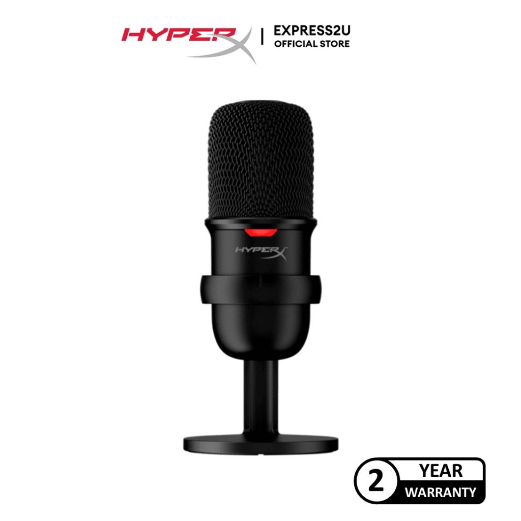 HYPERX SOLOCAST - USB MICROPHONE (BLACK/WHITE) (HMIS1X-XX-BK/G ...