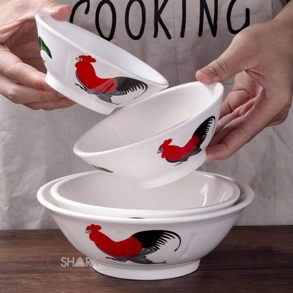 5“/5.5”/6.5“/7.5” Rooster Noodle Bowl Traditional Classic Flower ...