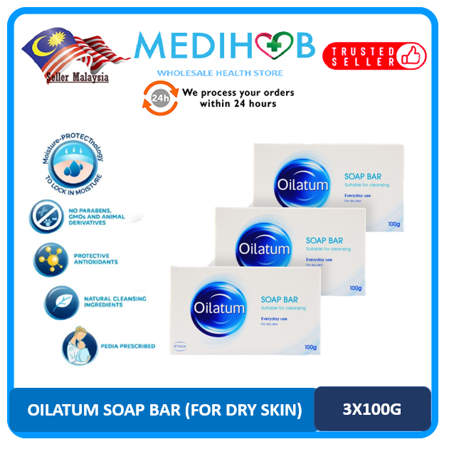 OILATUM Soap Bar (For Dry Skin) 100g (Triple Pack) Shopee Singapore