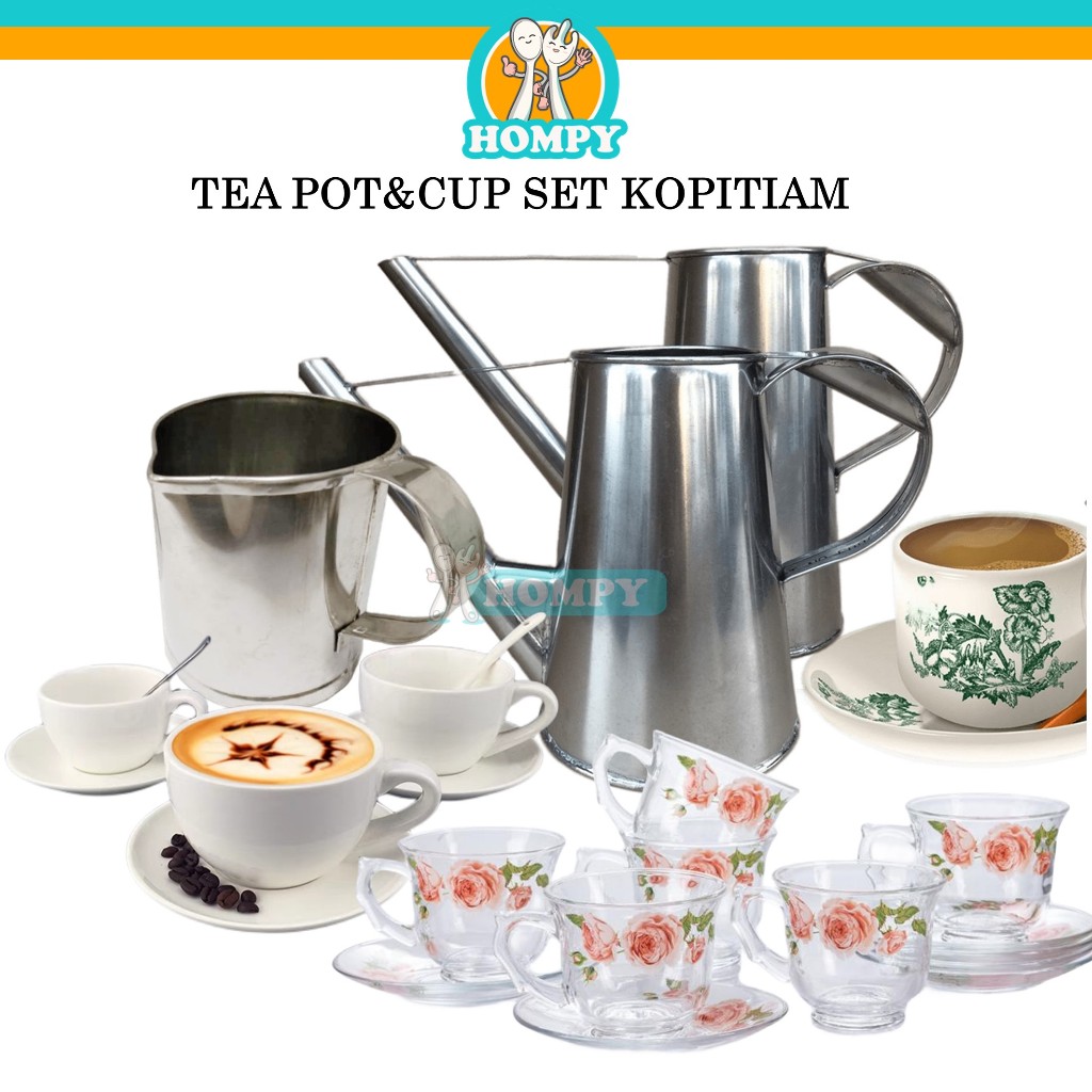 Barang Kopitiam Coffee pot Coffee Mug Cawan Set kopitiam | Shopee Singapore