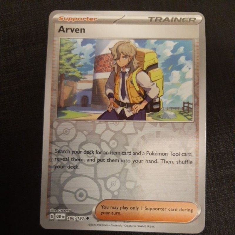 Pokemon Card TCG : Obsidian Flames Trainer : Arven 186/197 / Town Store  196/197 normal / Reverse Holo | Shopee Singapore