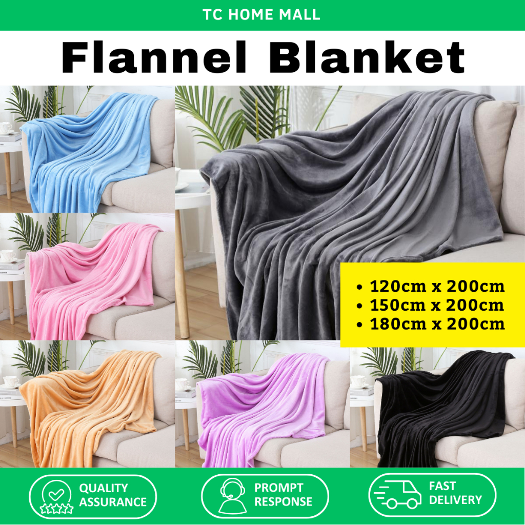 Flannel Sofa Throw Blanket Selimut Gebu Baldu Single Queen King Size Blankets Comforter Quilt