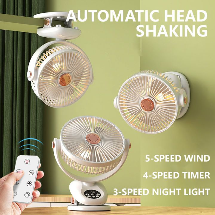 Clip Fan 30000mAh Portable USB Rechargeable Fan Ultra Silent Electric ...