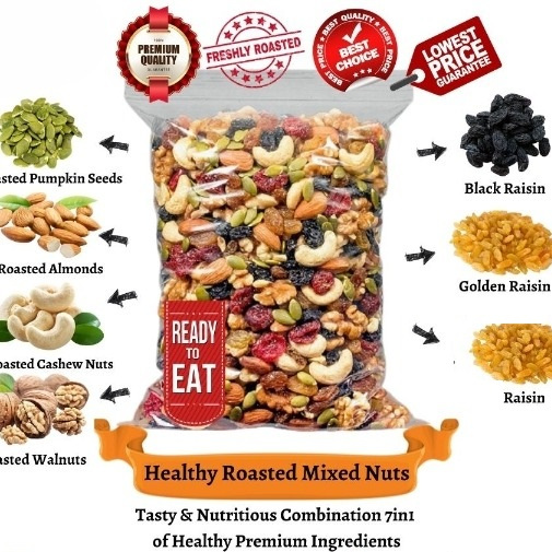 mix nut high quality 9 types 1kg 500g classic and VIP nut | Shopee ...