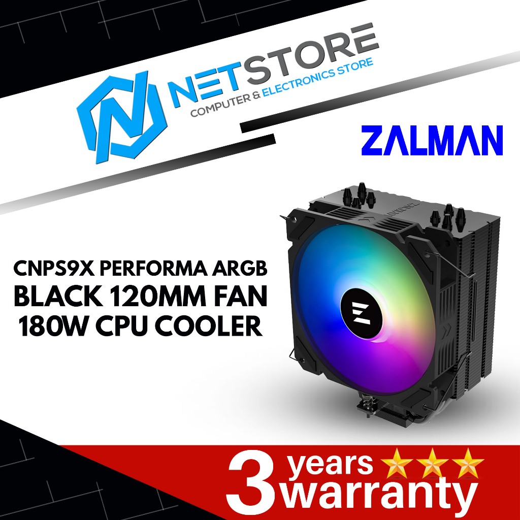 Zalman Cnps X Performa Argb Black Mm Fan W Cpu Cooler Shopee