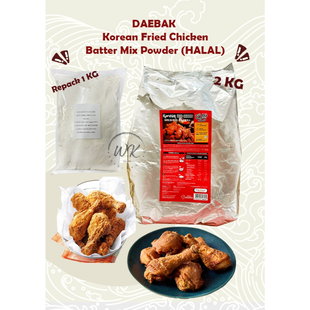 Mamee Daebak Korean Fried Chicken Batter Mix Powder HALAL 1KG / 2KG Shopee Singapore