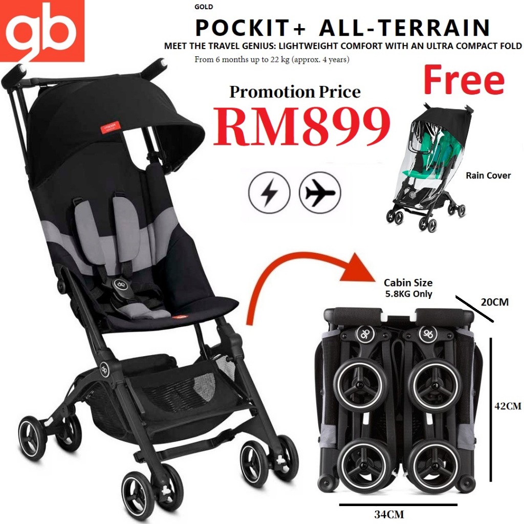 GB Pockit All Terrain 3X Wee Stroller Shopee Singapore