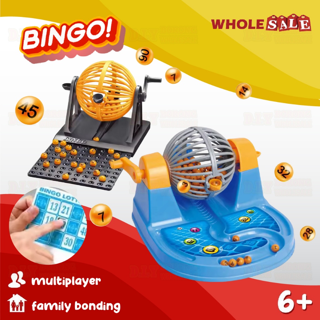 BINGO LOTTO Lottery Games Classic Game Board Lucky Draw Number Picker ...