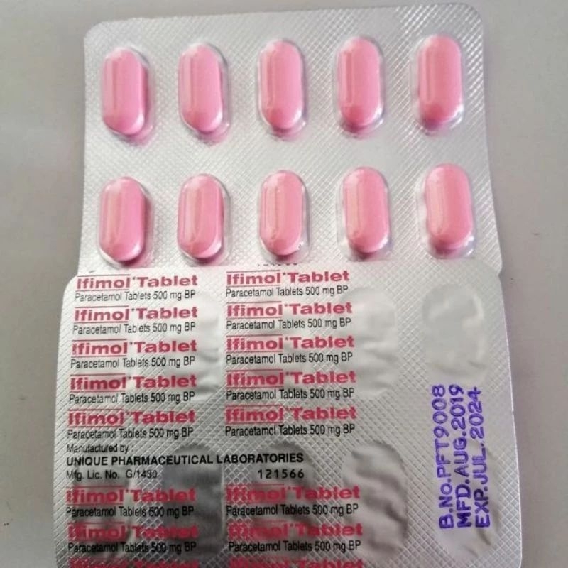 For Fever, Headaches, PAINKILLER IFIMOL 500mg (PARACETAMOL) Shopee